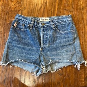 Guess jean shorts, vintage, worn